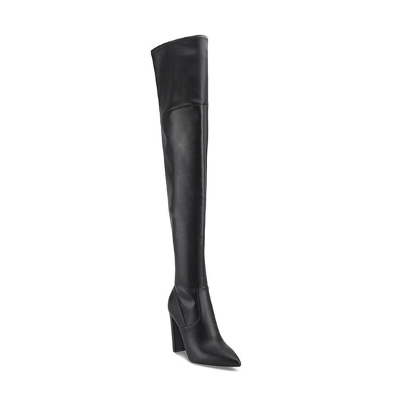 NEW Marc Fisher LTD Garalyn 2 Black Embossed Over-The-Knee Boots Size 7.5 M - Picture 1 of 9